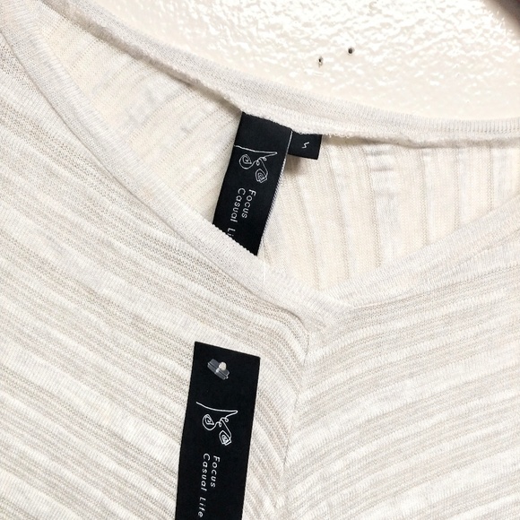 Focus Casual Life Oatmeal Long Knit Tunic Top - Picture 4 of 5